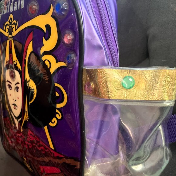 Vintage Star Wars Queen Amidala Purple Vinyl Mini Backpack - Picture 4 of 6